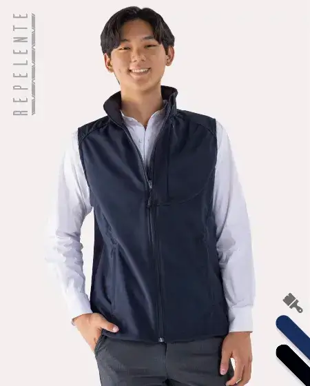Men's Navy Softshell Vest