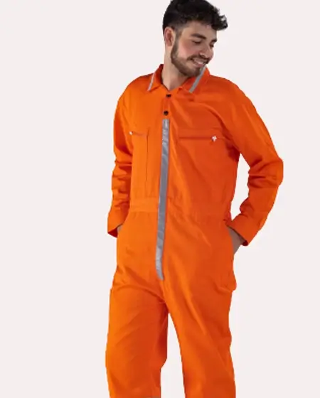 Overol naranja con reflejante (Pemex)