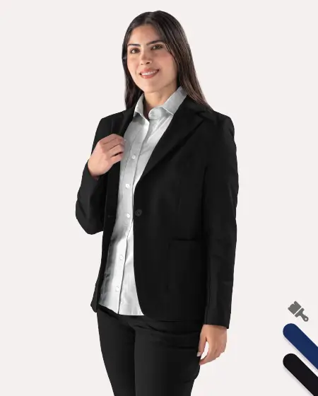 Saco Blazer ejecutivo azul marino para mujer