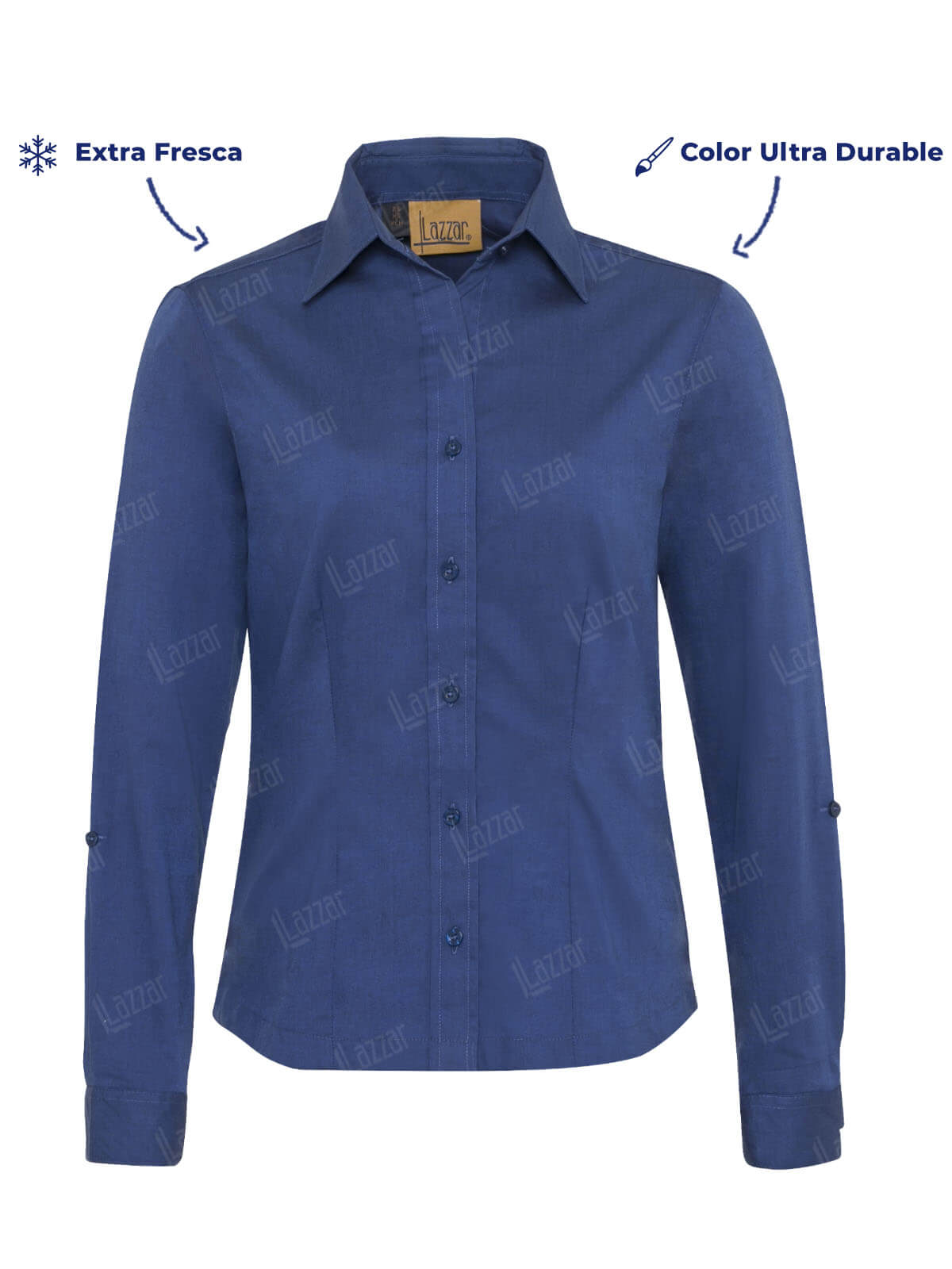 Blusa oxford color azul marino