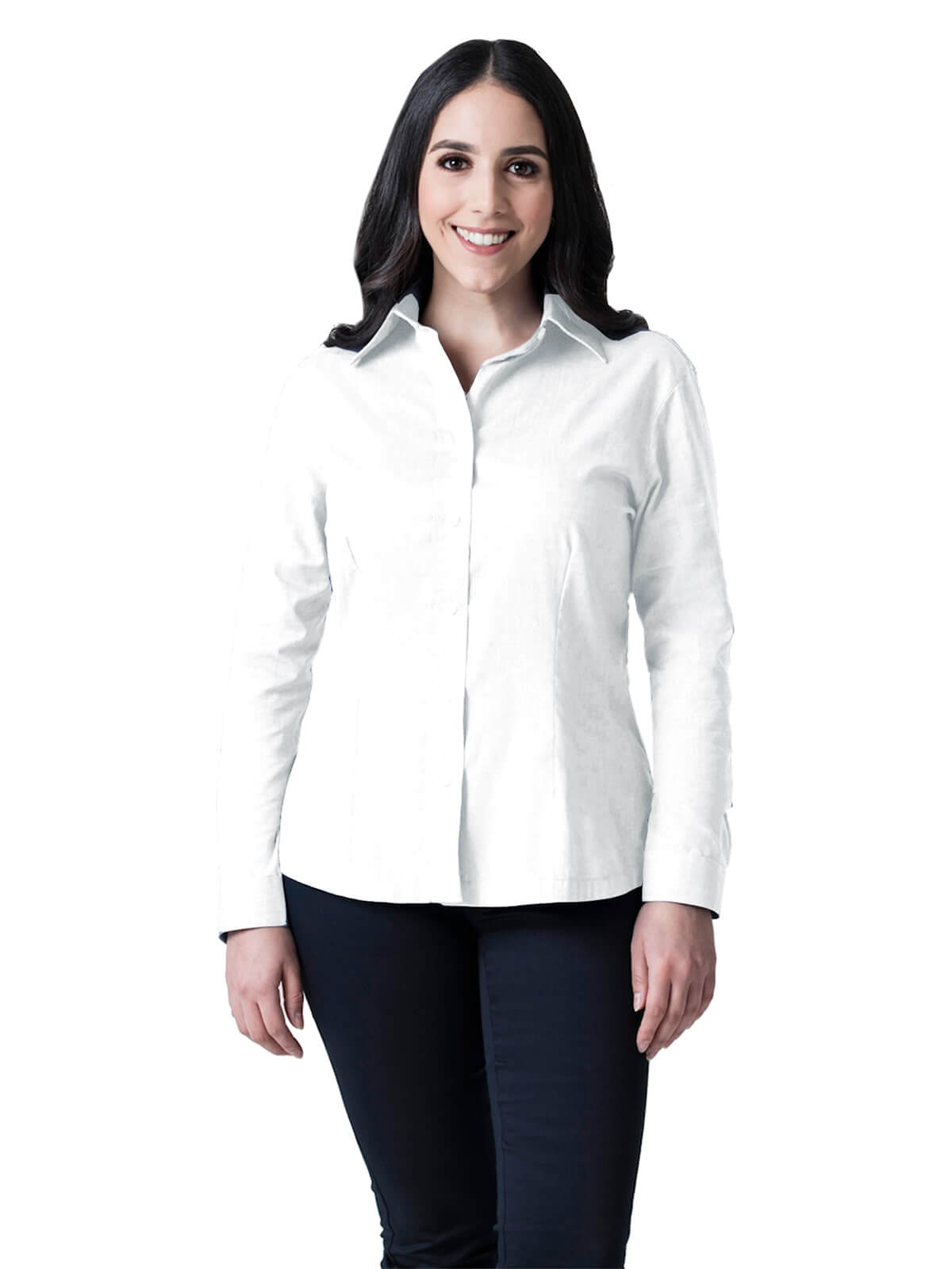 Camisa oxford blanca mujer sales