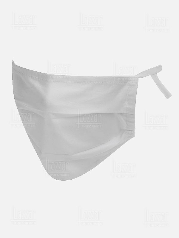 Cubrebocas lavable doble capa premium color blanco