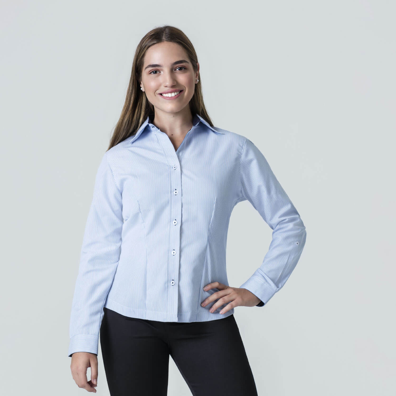 blusa mil rayas cielo