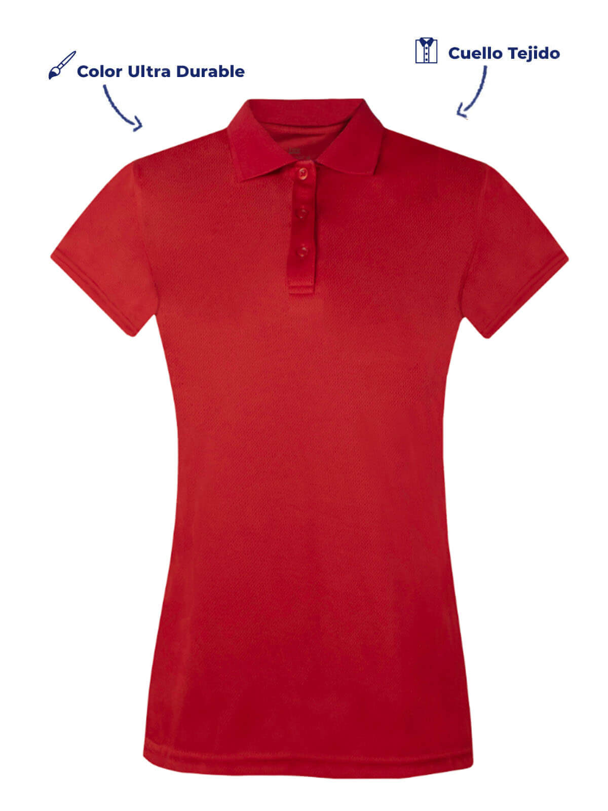 playera  polo usa roja