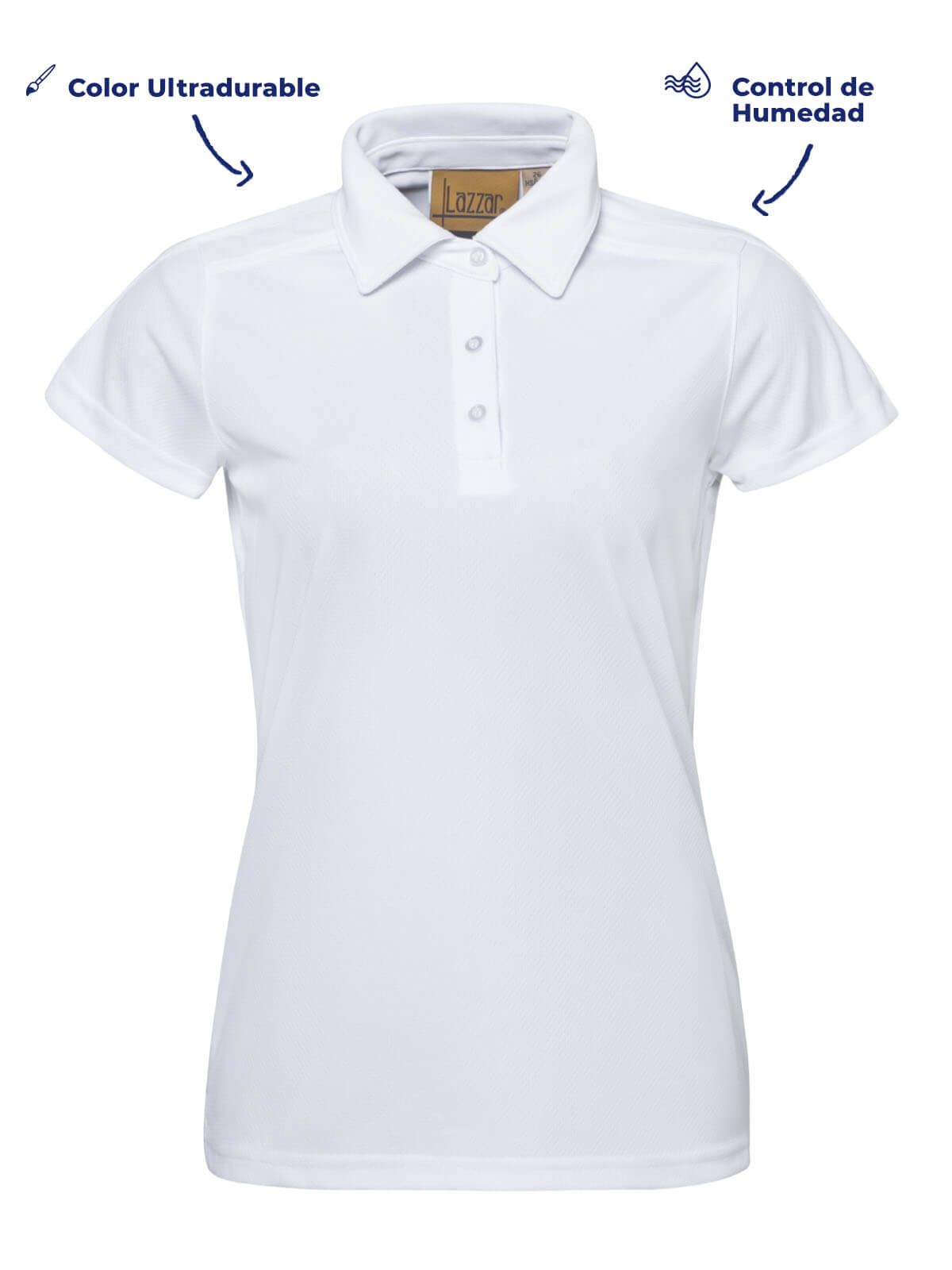 playera golf blanca dama