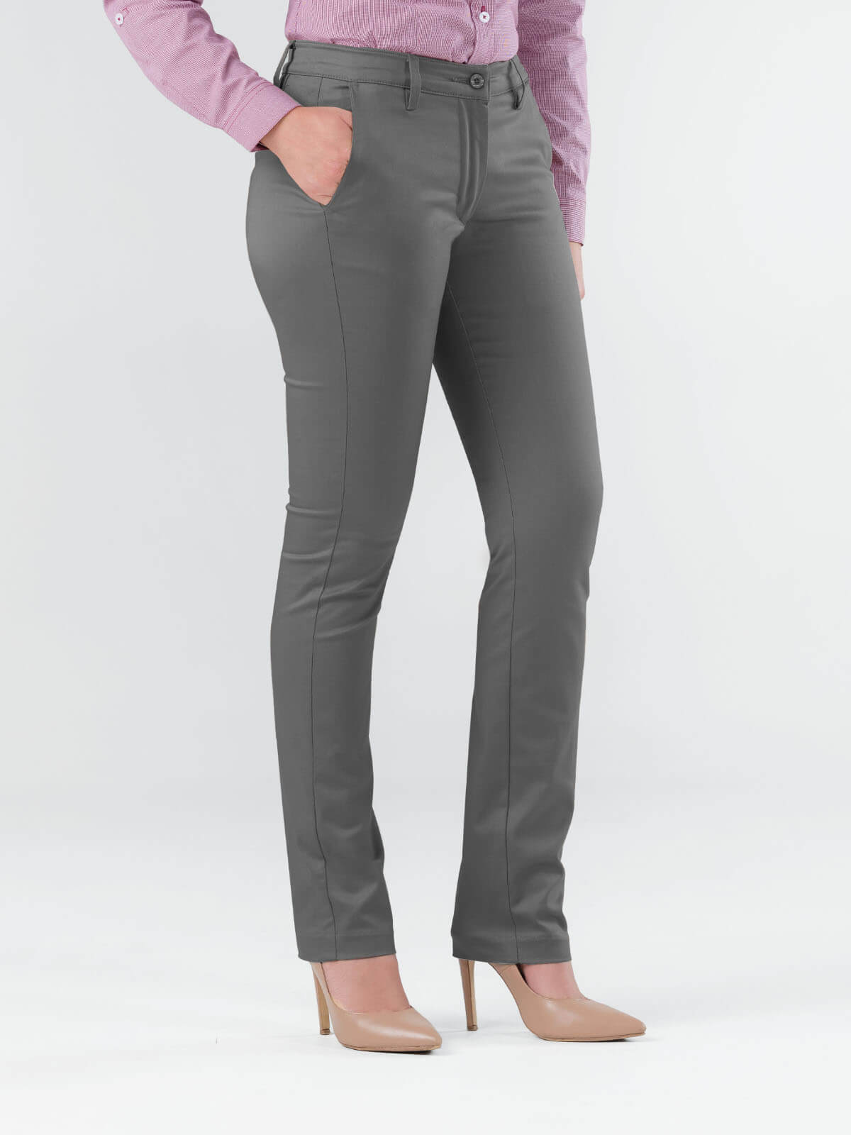 pantalon gris empresarial dama 