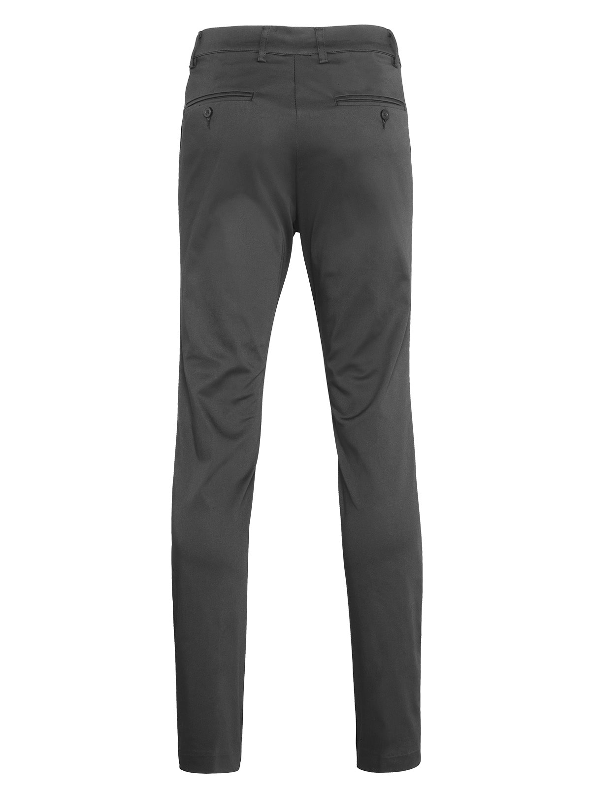 Pantalon Empresarial color gris hacia la espalda