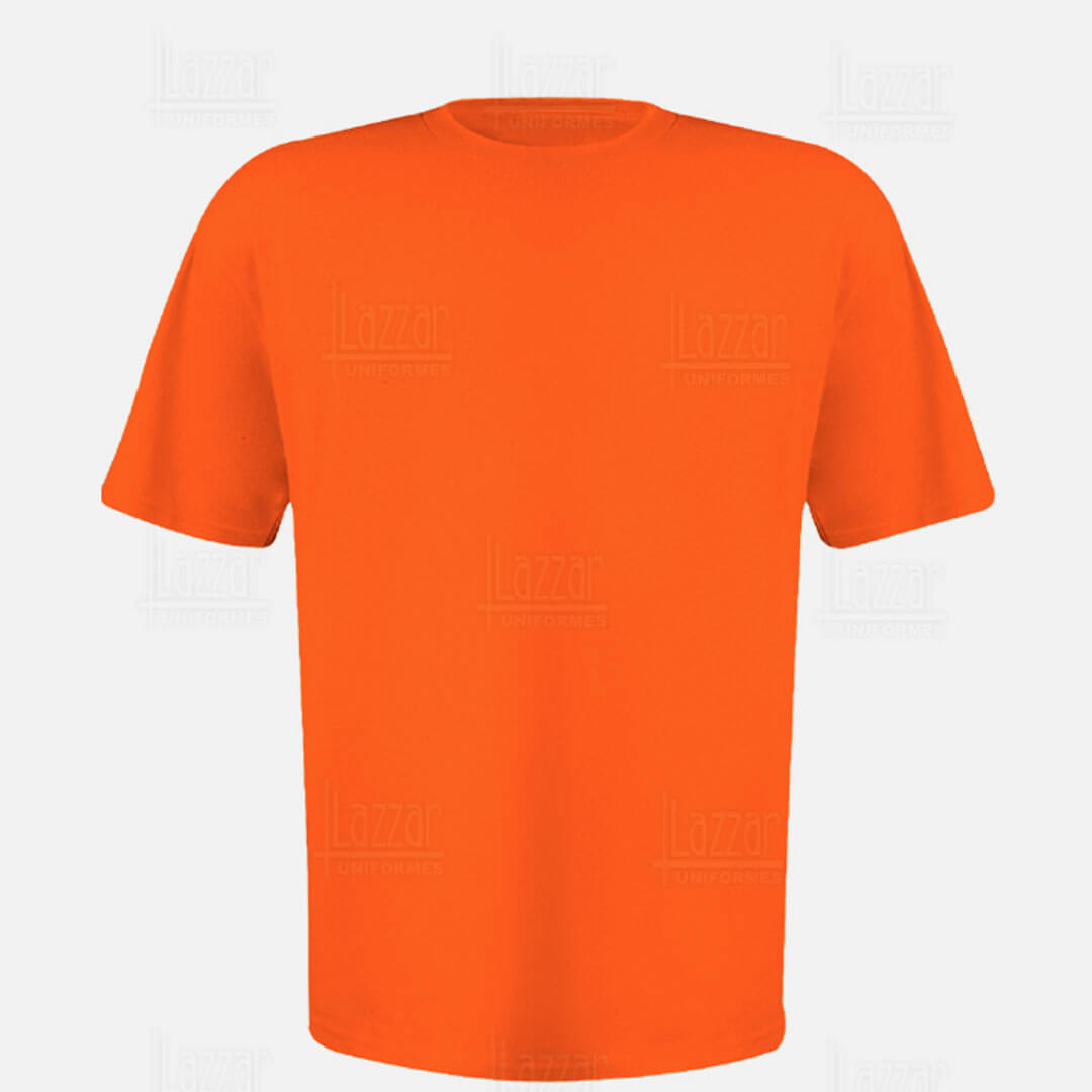  Camiseta cuello redondo color naranja
