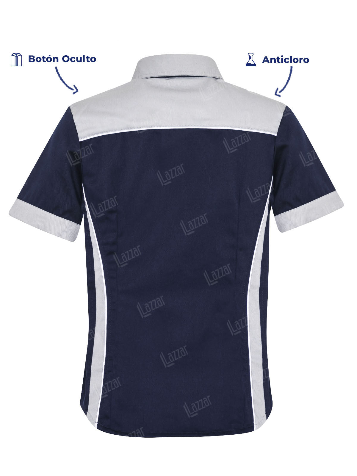 Blusa industrial  parte de la espalda
