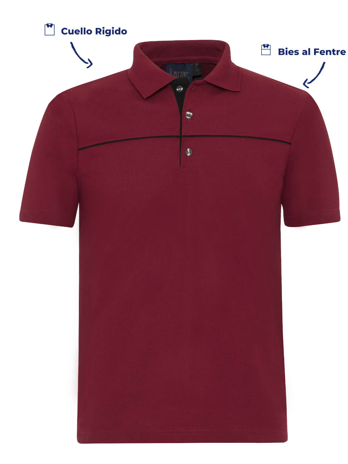 Polo P506 vino hombre frente
