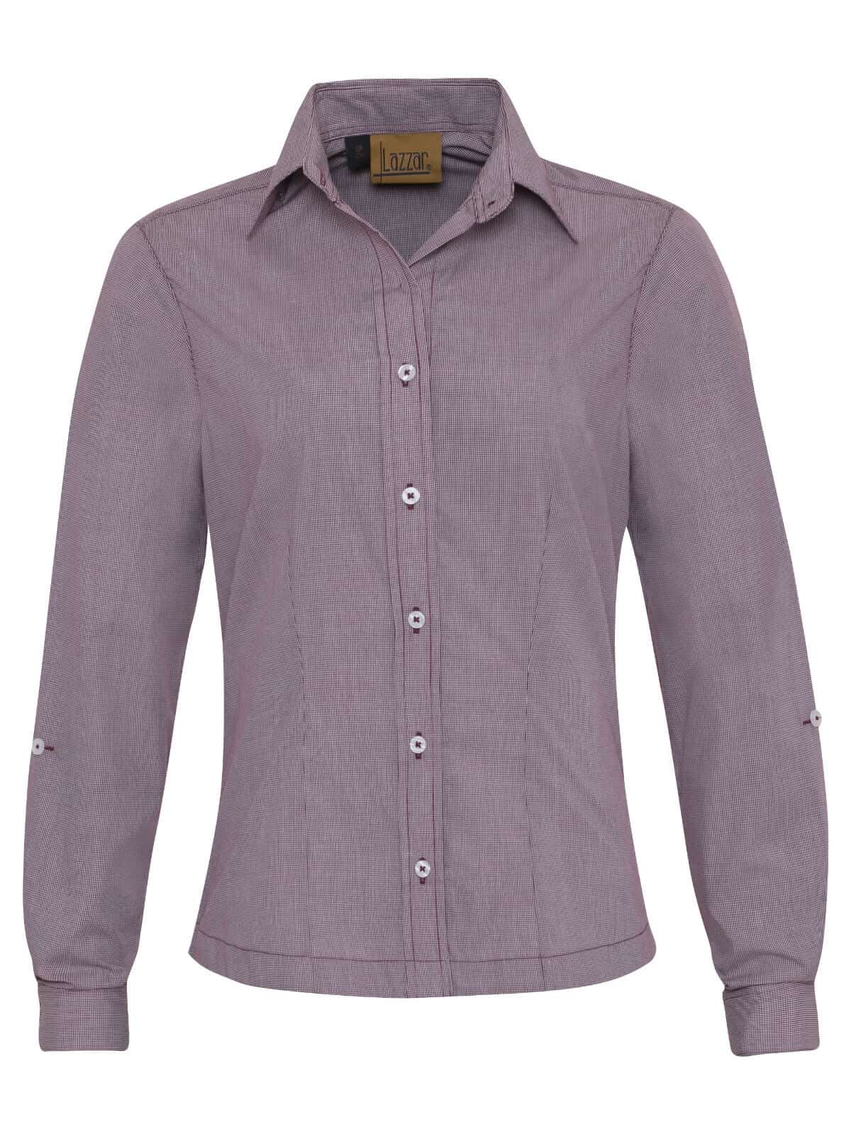 Blusa cuadros vino