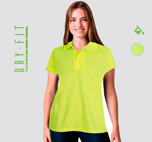 Playera polo de alta visibilidad dama