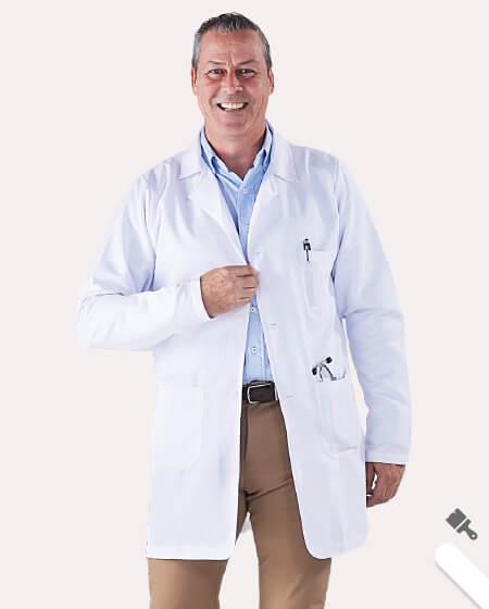 Embroidered Lab Coat