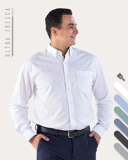 Camisa tipo Oxford 60% algodón para Hombre