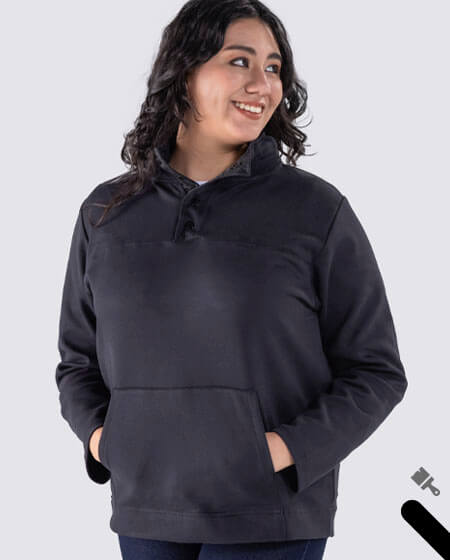Sudadera negra deportiva unisex - Berrys