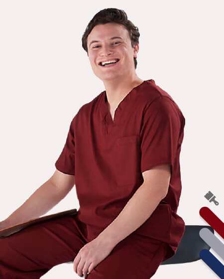 Embroidered Scrub Tops