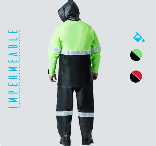 Motorcyclist Reflective Raincoat 