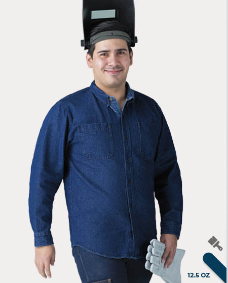 Camisa de mezclilla para soldador (12.5 oz)
