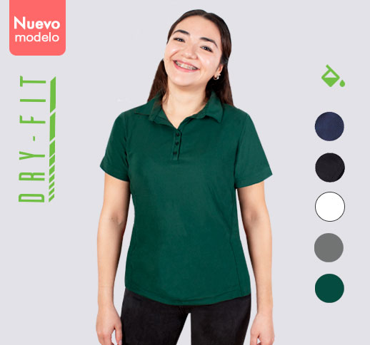 Playera Polo Micropique Transpirable Dama