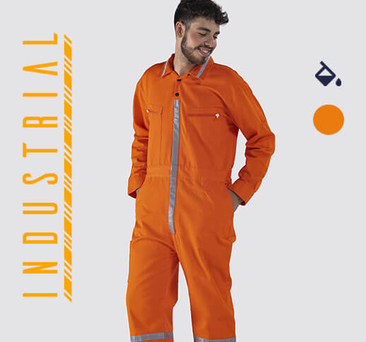 Overol naranja con reflejante (Pemex)