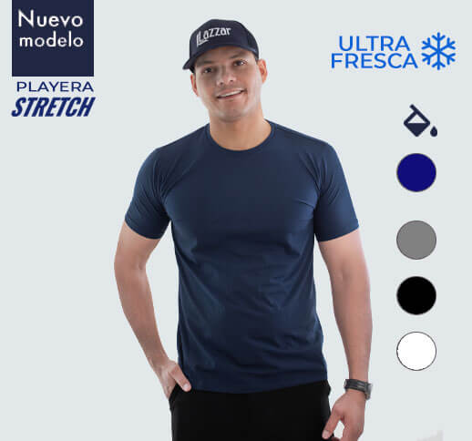 Playera Stretch Ultra Fresca para Hombre