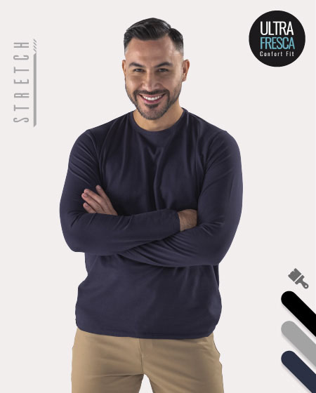  Camiseta Manga Larga Ultra Fresca para Hombre