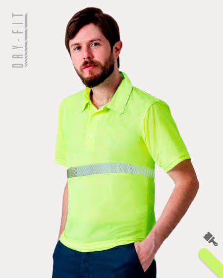 High visibility polo shirt